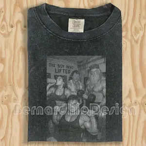 The Boy Who Lifted Shirt, Funny Wizard Gym Pump Tee, Retro 90s Bootleg Potter Graphic T-Shirt, Ironic Bodybuilding Gift, Unisex Cotton Crewneck T-Shirt Menswear Womenswear Streetwear Top