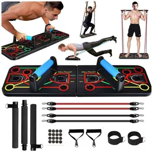 Portable Home Gym Exercise Equipment - Resistance Bands, Push-Up Handles, Strength Training Gear for Full-Body Workouts