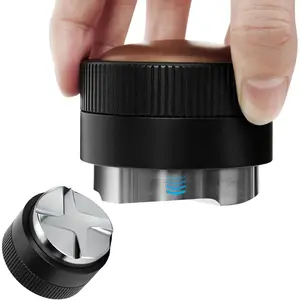 51mm Gravity Adaptive Espresso Distribution Tool, Coffee Distributor Espresso Leveler Espresso Gravity Self Leveling Distributor for  51mm Portafilter, 304 Stainless Steel 4  Base