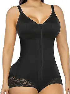 1 Count Women's Colombian Shaping Bodysuit, Solid Color thong Shapewear, Tummy Control Full-Body Shaper Butt Lifter & Zippe Abdomen Compression, Bust Support Body Shaper, Tight-Fitting Jumpsuit, Suitable For Various Occasions Underwear