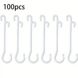100 pieces of durable plastic plant support hooks for tomatoes, vines and containers - ideal for indoor and outdoor gardening, vintage style, multi-component design for sturdy vegetable and flower growth, plant accessories