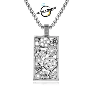 Hollow-out steampunk gear pendant necklace | Edgy & Stylish | Hip-hop Style | A Perfect Gift Choice | Christmas Gift | Waterproof and Corrosion-Resistant Material