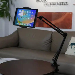 Three-Section Mechanical Arm Phone Stand, Tablet Holder, Compatible with Multiple Phones & Tablets, Metal Arm, Live Streaming Stand, Tablet Phone Mount