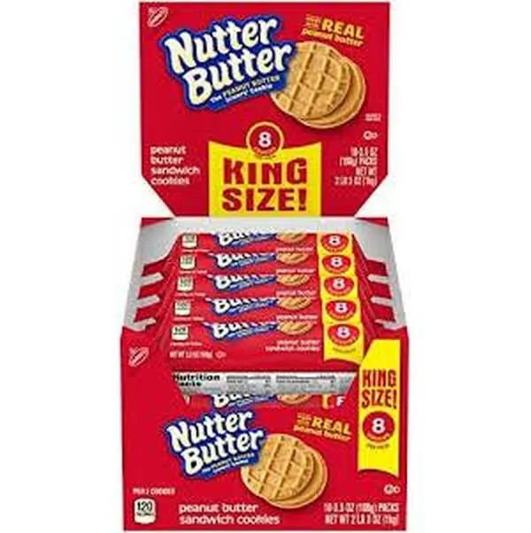 Nutter Butter King Size 10 Count 3.5 Ounce Packs 8 Cookies Per Pack