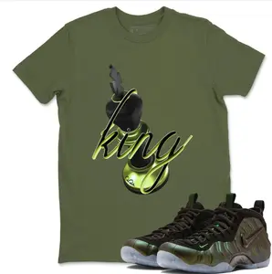 Tee Matching  Foamposite One Pine Green Sneaker, Foamposite One Pine Green Shirt, 100% Cotton, Graphic Tees for Men, Gift For Sneakerhead