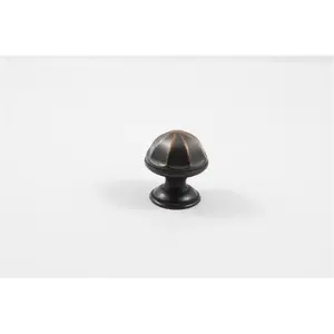 212 MAIN Zinc Mushroom-Style Door Knob (10243VB) - Venetian Bronze Finish, Rustic Design Residential Door Hardware