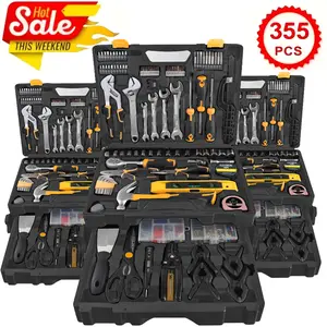 355 Piece Home Repair Tool Kit, General Home/Auto Repair Tool Set, Toolbox Storage Case with Drawer, General Household Tool Kit - Perfect for Homeowner, Diyer, Handyman