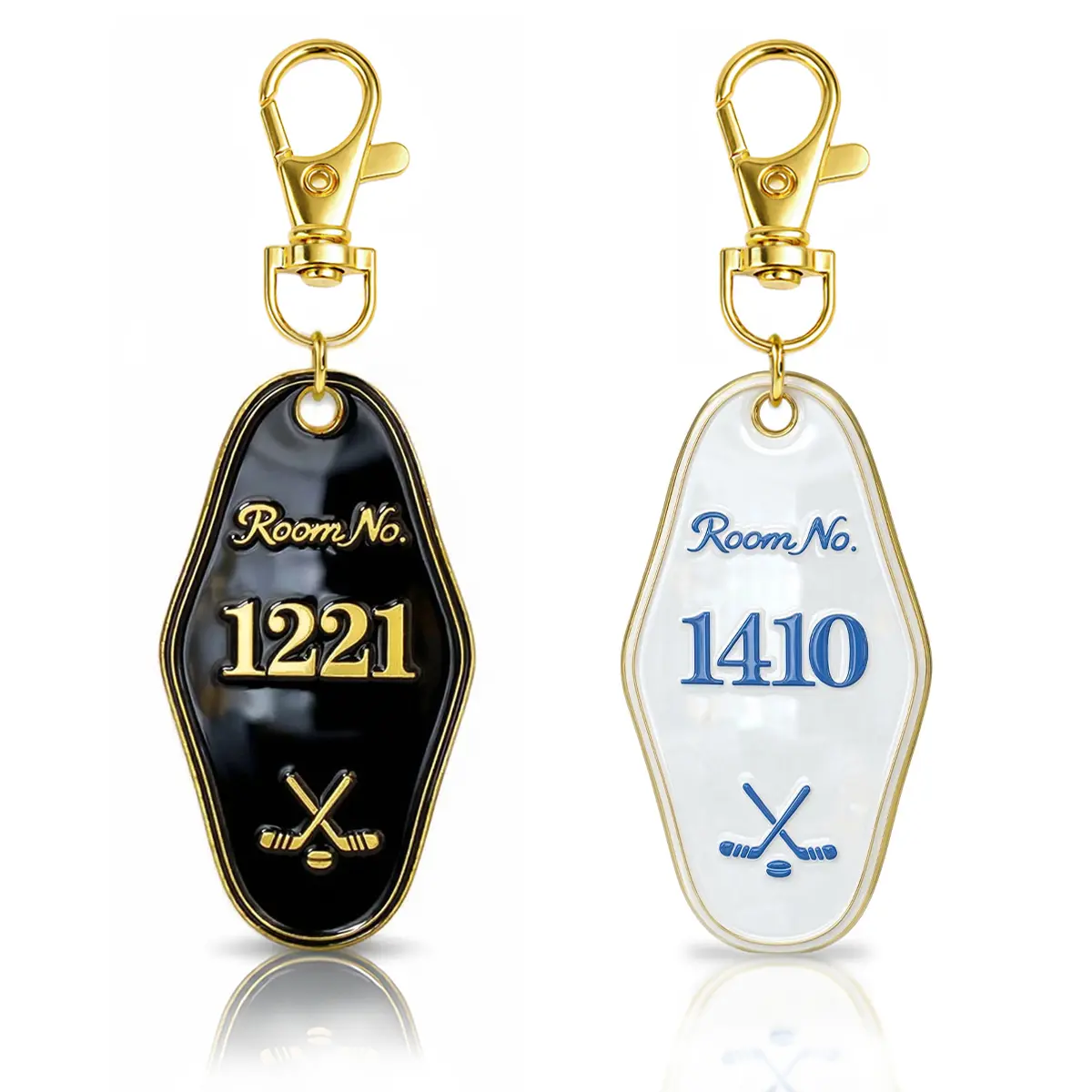 Heated Rivalry 2PCS Motel Keychain Vintage Hotel Keychain Shane Hollander  Ilya Rozanov Purse Bag Charms for Handbags Cute Car Keys Accessories Gifts