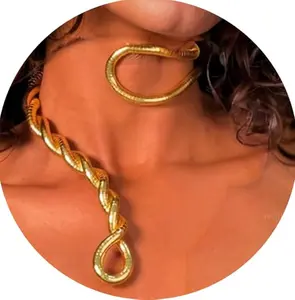 Bendable Necklace - 3pcs Adjustable Multi-Purpose Necklace for Women in Gold, Silver & Gun Black with Unique Flexibility and Unique Design Chain Cool Fashionable Jewelry Accessories Modern Versatile Accessories