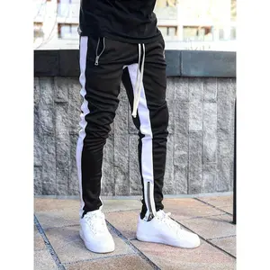 Color Block Drawstring Sweatpants Slim Fit Long Pants Men's Casual Joggers Spring Autumn Running Joggers