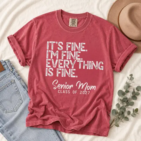 Comfort Colors Senior Mom Shirt, Class of 2027 Tee, Retro Graduation Mom T Shirt, Proud High School Senior Mom Gift, Senior Year Mama Shirt - Trend Cotton Shop