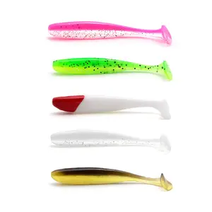 T-Tail Soft Bait Jig - Freshwater Inverted Fishing Lure, Soft Worm with Lead Head Hook, Micro Lure for Long-Distance Casting, Artificial Bait for Bass
