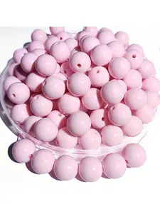 6-14mm acrylic solid color round bead scattered bead bracelet necklace keychain accessories