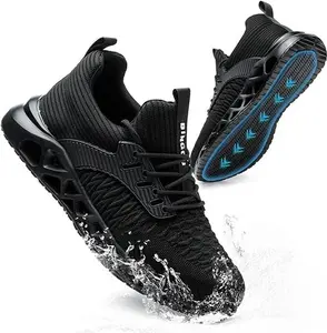 Waterproof & Non-slip Steel Toe Shoes for Men Women Comfortable Work Shoes Lightweight Safety Composite Toe Shoes Footwear Walking Shoes Worker Girl