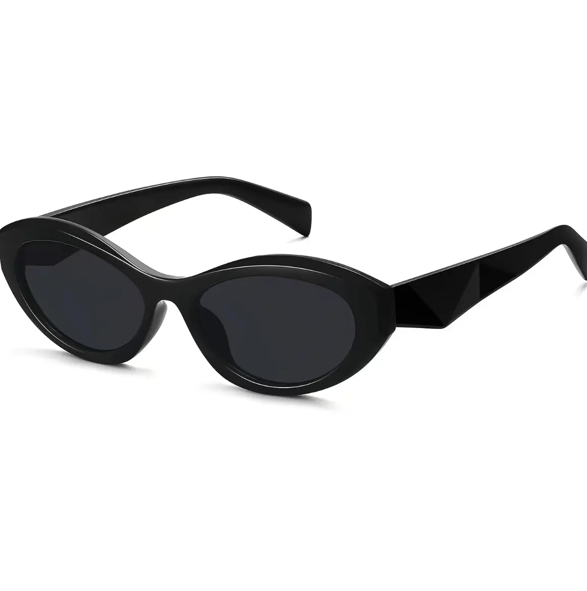 Vintage Narrow Cat Eye Sunglasses for Women, UV400 Protection Anti Glare Lenses, Affordable Retro Fashion Eyewear, Street Style Shades, Outdoor Travel Beach Driving Sunglasses, Retro Trendy Sunglasses, Female, Vintage Style, Solid Black, PC Sun Lenses