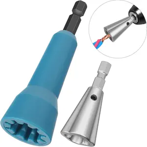 2Pcs Wire Nut Twister with 1/4" Chuck,Wire Twisting Tool for Drill,Spin Twist Wire Connector Socket, Wire Connector Driver and Wire Stripping Tool,Hand Tools Kits