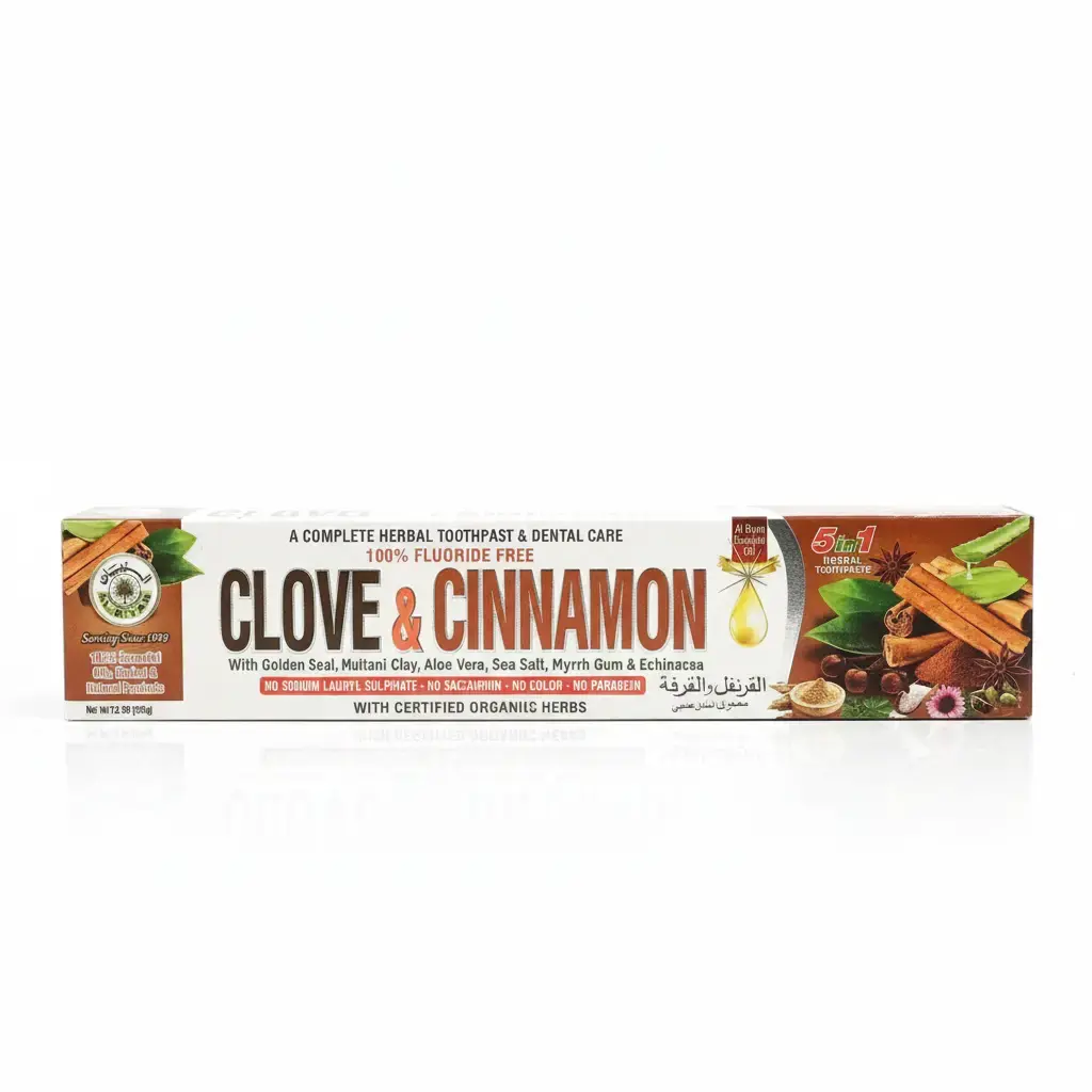 CLOVE & CINNAMON ORGANIC TOOTHPASTE - AL RIYAN 100%Natural Pack of 2