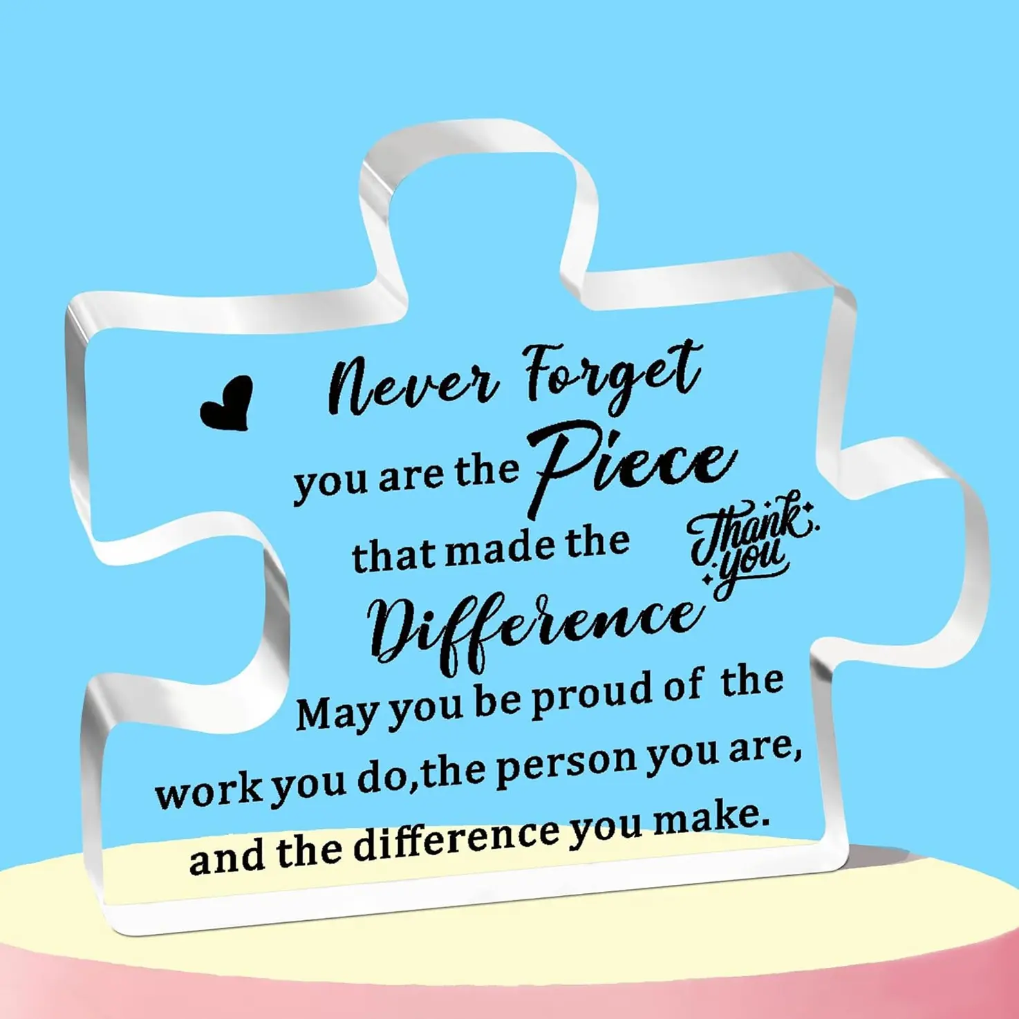 Leaving Gifts For Colleagues Women Friend Puzzle Piece Acrylic Plaque Teacher Leaving Gifts For Women Thank You Gifts For Colleagues Nurses Retirement Gifts For Women Men - Acrylic Puzzle Plaque Decorative Plaque, Vintage Plaque Decor
