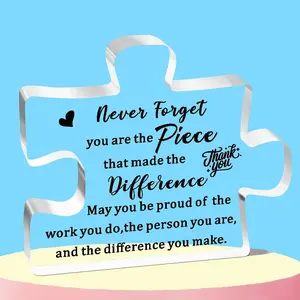 Leaving Gifts For Colleagues Women Friend Puzzle Piece Acrylic Plaque Teacher Leaving Gifts For Women Thank You Gifts For Colleagues Nurses Retirement Gifts For Women Men - Acrylic Puzzle Plaque Decorative Plaque