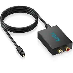 192khz dac digital to analog audio converter with digital audio optical cablespdif toslink optical to rca converter for hdtv dvd bluray players and game consoles