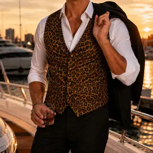 Alizeal Mens 3pcs Floral Waistcoat Classic Fit Vest with Necktie & Pocket Square Set Business Formal Suit Vest for Wedding and Party