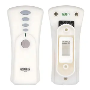 ANDERIC 99119 Replacement Ceiling Fan Remote Control for Hunter 99119 & IN2TX43 with Three Speeds & Lighting Functions