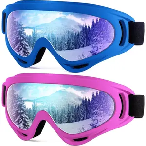 2-Pack Kids Ski Goggles, Snowboard Goggles for Adult Youth Teens Boys & Girls, Winter Snow Sports Goggles