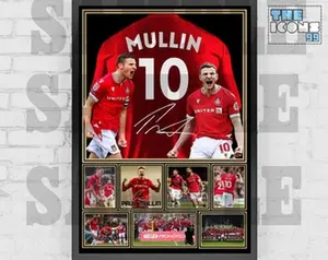 Wrexham Icon Paul Mullin Football Poster