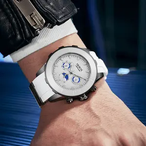 Men's Mechanical Watch Round Dial Silicone Strap Fully Automatic Suitable for Parties, Daily Decoration, Birthday Gifts, Daily Decoration