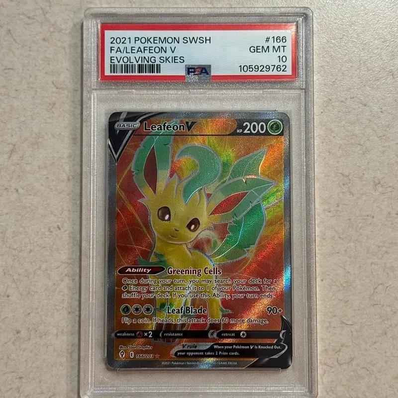 cynthia's pokemon cards Pokemon Leafeon VMAX 204/203 PSA 10 – Zapp! Comics main image 1