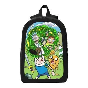 RICK AND MORTY Allover Backpack, lightweight  School Bookbag ,Laptop bag for work, travel leisure and fashionable backpack classic croc back  bag Backwoods Multifunctional Outdoor Backpack backpack  swag backpack  for  students