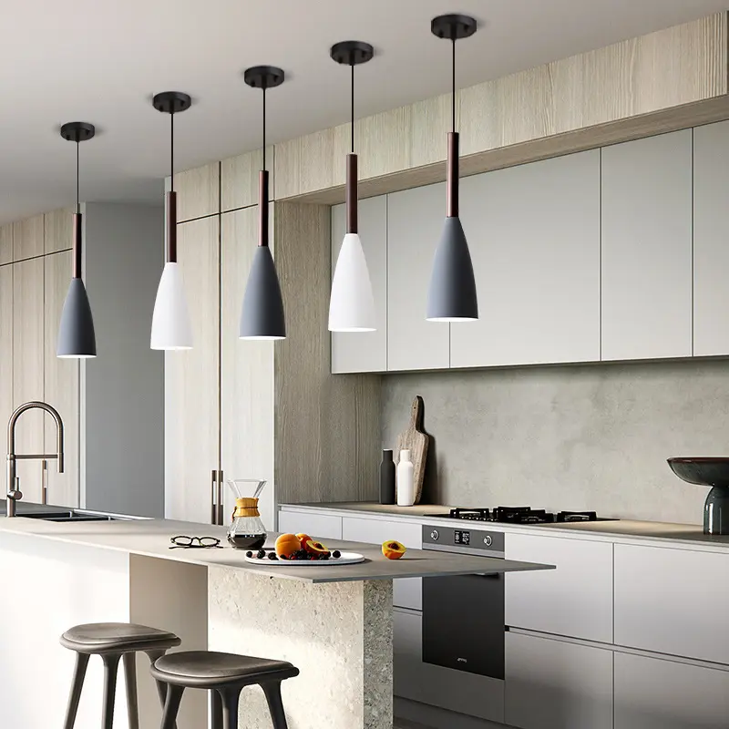 Industrial Style E27 Pendant Light Fixture, Creative American Minimalist Design for Cafe Bar Restaurant Office Indoor Decoration
