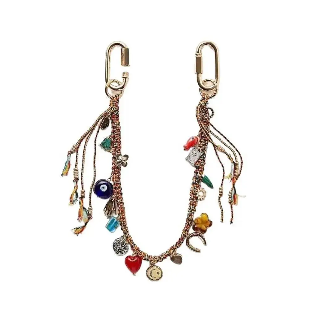Unisex Letter Beaded Lanyard Keychain with Star Charm & Aesthetic Beaded Tassel, Fashion Costume Jewelry Accessory, Gift Ideas