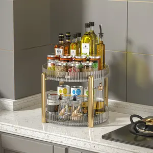 rotating cosmetic organizer, large capacity transparent acrylic for storing cosmetics and skincare products, multi-layer rotating perfume organizer with li