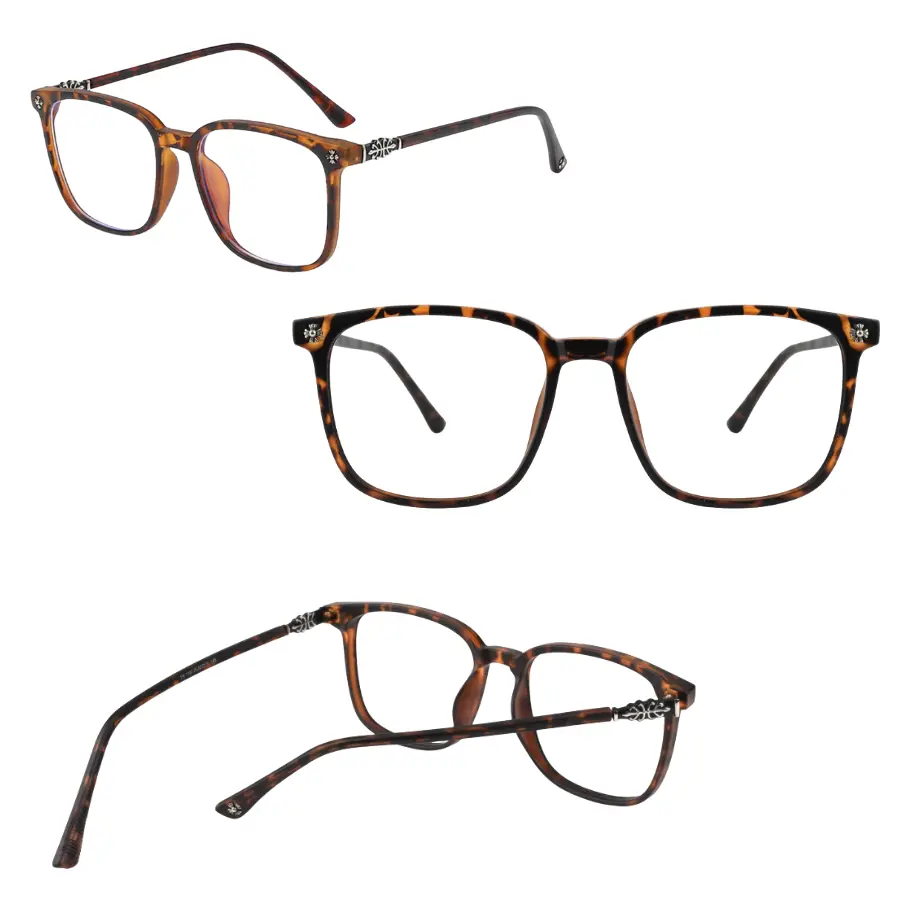 Chrome Hearts Square Non-Prescription Anti-Blue Light Glasses 4 colors Black/Green/Tortoise/Translucent - Metal Frame, Flat Lens Fashion Eyewear for Men & Women, Trending Tiktok US, Trending Y2K, gift for giude