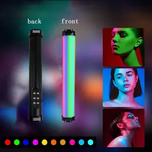 RGB LED Light Wand for Photography, Rechargeable & Dimmable Handheld Light Stick, Cri Color Adjust, USB Charging, Ideal for Vlogging & Streaming, Photographic Fill Light, LED Fill Lights