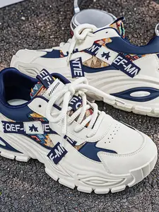 Men's Casual Fashion Sports Shoes, Vintage Running Shoes, Anti-Slip Breathable Basketball Shoes, Comfortable Sport Shoes for All Seasons