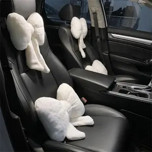 4 Pack Plush Butterfly Knot  Headrest Pillow and  Support Pillow Soft Comfortable  Headrest Pillow Cute  Decor for  Driving Cute  Pillows for Driving  Decor