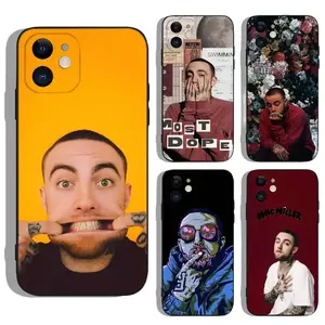 M-Mac Miller Phone Case For iPhone 17 promax 17e 17 16 15 14 13 12 11 Mini Pro Max Air X XR XSMAX For Samsung S26 S25 S24 S23 S22 FE Ultra Plus Edge Silicone Black Cover