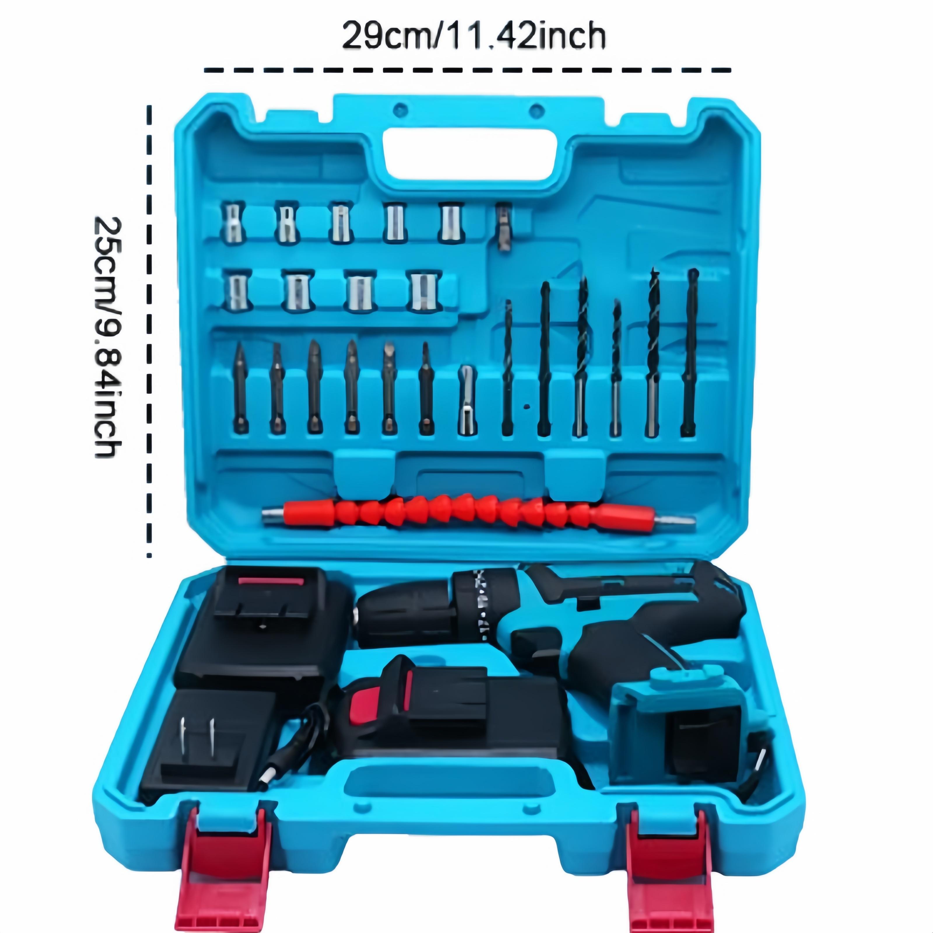 21V Cordless Drill Set with 29Pcs Accessories, 3/8 Inch Keyless Chuck, 25 Clutch, 45Nm Max Torque, 2 Batteries & Fast Charger, Ideal for Home DIY & Repair - Outdoorfun