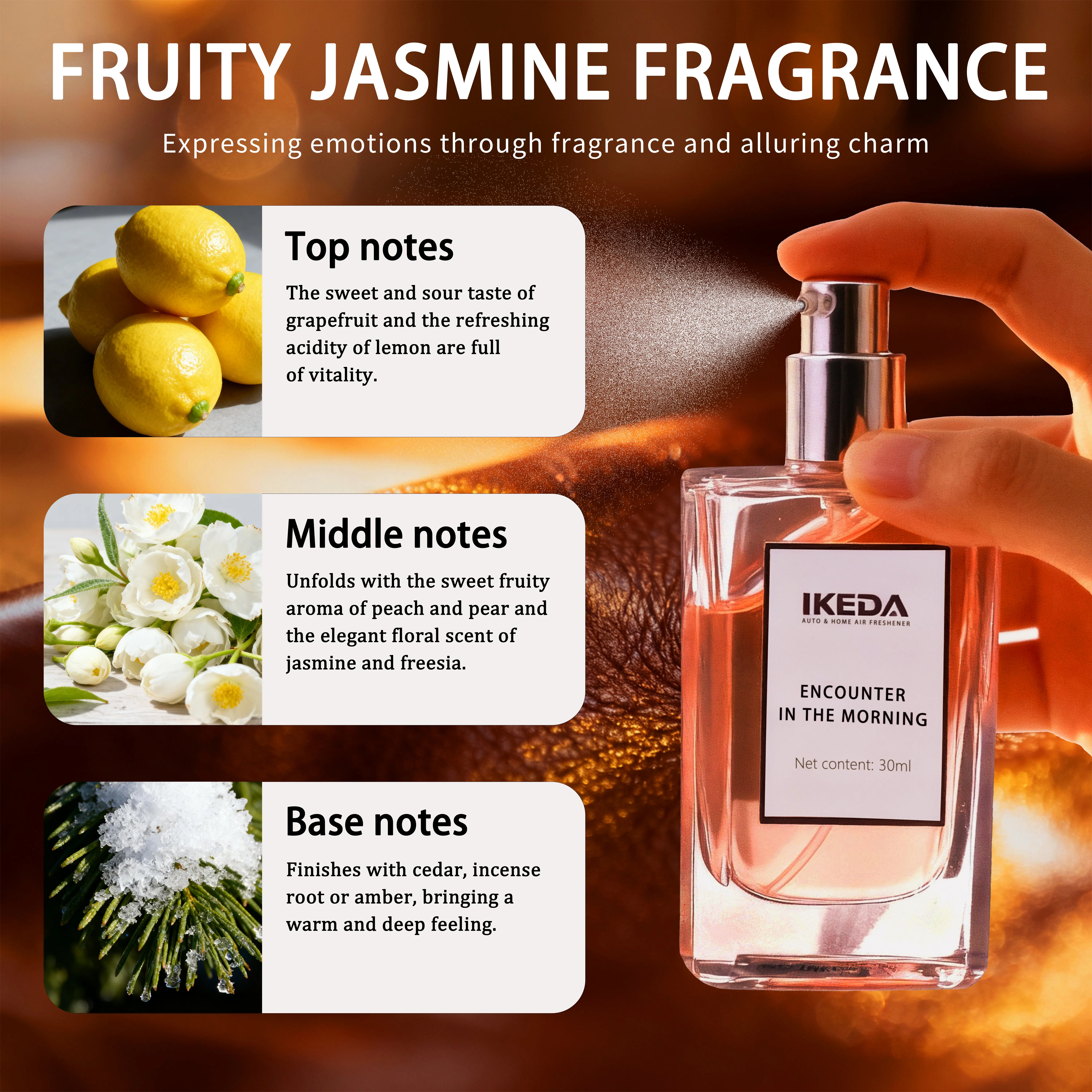 Ikeda Luxury Eau de Parfum 30ml Clean Vegan Essentials Oils Long