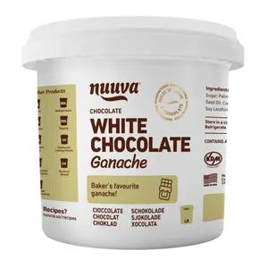 White Chocolate Ganache | Soft & Creamy Filling & Topping | Perfect for Cakes, Tarts, Truffles, Cookies & Mousses | Use as Chocolate Fondue | No Refrigeration Needed | Shelf-Stable | Gluten-Free | Kosher Certified