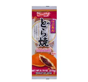 Shirakkiku Dorayaki, Filled Pancake, 9.7 oz, 5 pcs, Product of Japan