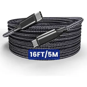 Extra Long  16 15 Charger  16Ft, 16  USB C to C  Fast  Nylon Braided  16 15 USB C Charger Cord for  16/15 Plus,16/15 Pro,16/15 Pro Max/iPad Pro/Air/Min 6