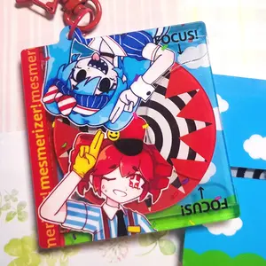 Mesmerizer Miku and Teto vocaloid keychain || 2.25" acrylic cd spinning keychain