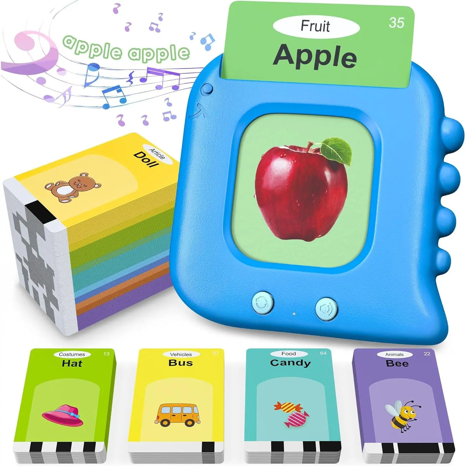 X-ITC16 Talking Flash Cards,Kids Toddler Flash Cards with 240 Sight Words,Montessori Toys,Autism Sensory Toys,Speech Therapy Toys,Learning Educational Gifts for Age 1 2 3 4 5 Years Old Boys and Girls