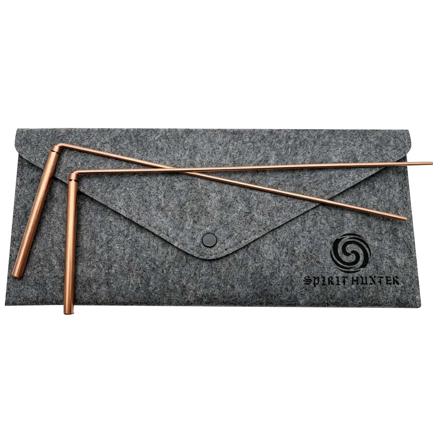 Spirit Hunter 99.9% Copper Dowsing Rod- 2PCS Divining Rods with Bag - Detect Gold, Water, Ghost Hunting etc.