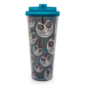 Disney The Nightmare Before Christmas Jack Sugar Skull Plastic Travel Tumbler