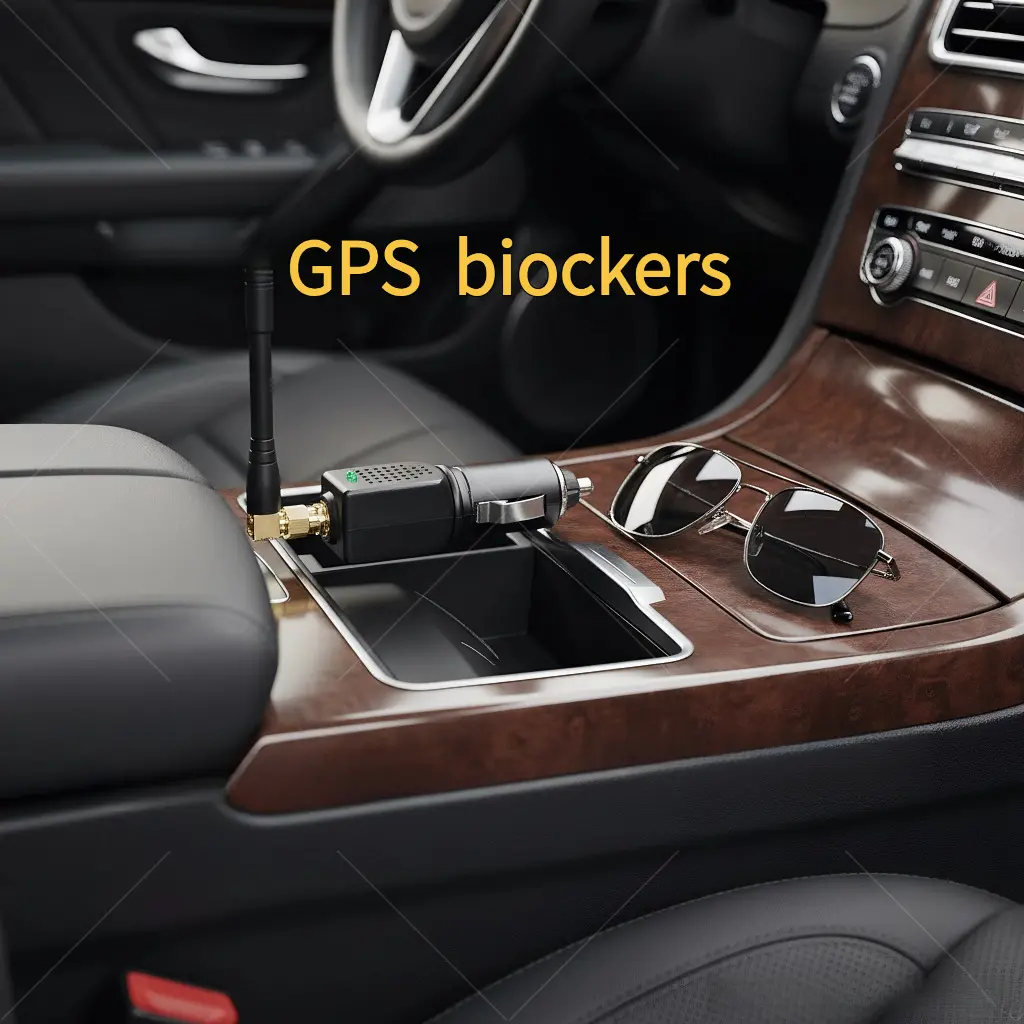 Aston DigitalCar GPS Signal Protector - Portable Vehicle Anti-Tracking Privacy Device for Protection, Black ABS, 12-24V, 0.3W, 5-15m Range, Indoor & Outdoor Travel Accessory
