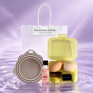 Complete Makeup Tool Set, Includes Beauty Blender, Foundation Brush, Silicone Cleaning Bowl, Brush Cleaner, Portable Case, Gift Bag, Makeup Tool Kit